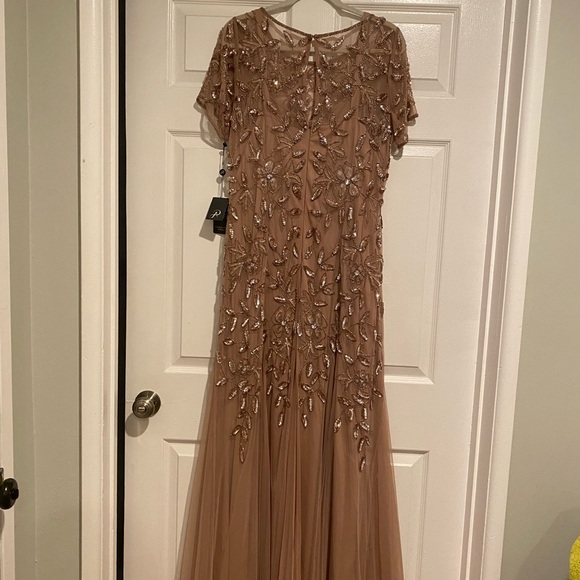 Adrianna Papell Rose Gold Godet Gown - Picture 3 of 8